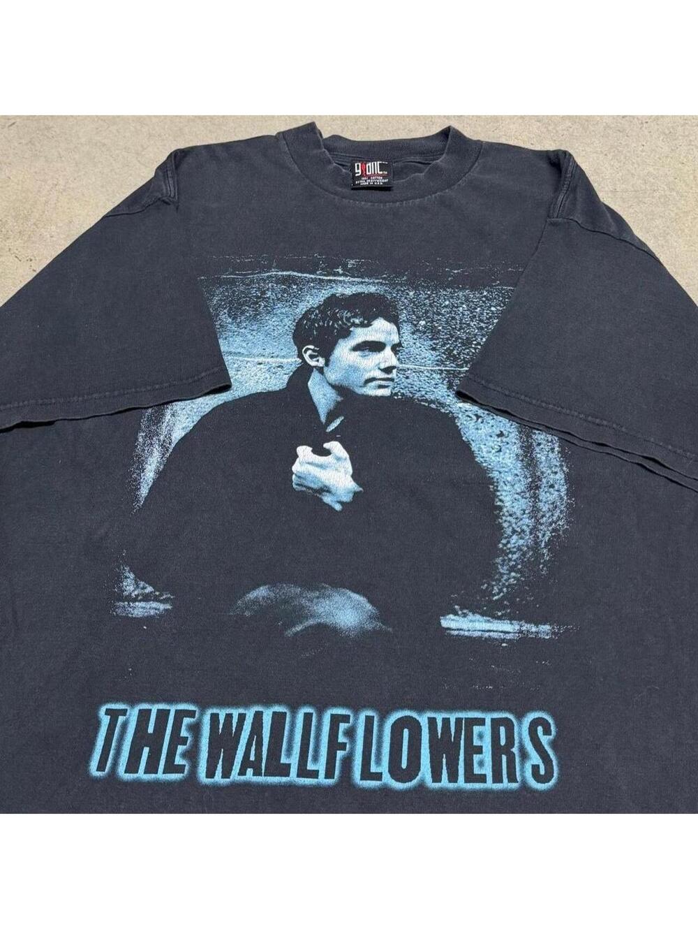 Vintage The Wallflowers Band T-Shirt Black Giant Jakob Dylan Made In USA 90s
